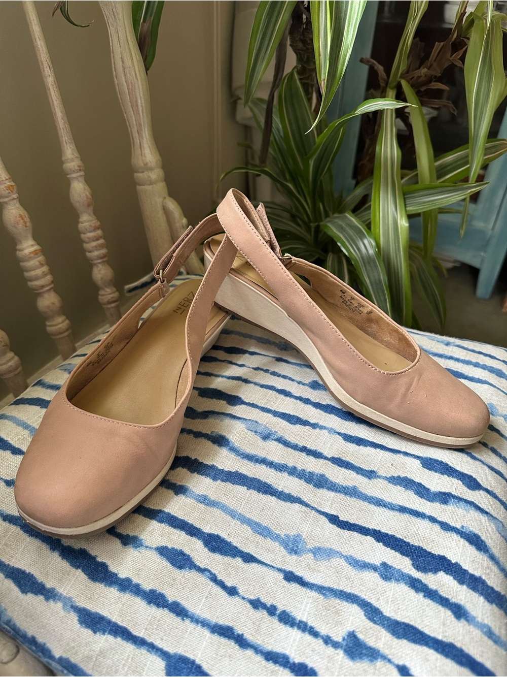 Naturalizer Brenda Slingback in Blush Pink with Velcro closure, size 8M, $40